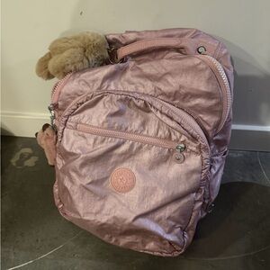 Pink metallic Kipling Women's Backpack